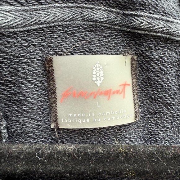 Free People Spur Of The free Moment Solid Hoodie Oversized Slouchy Dress Large - Picture 3 of 8